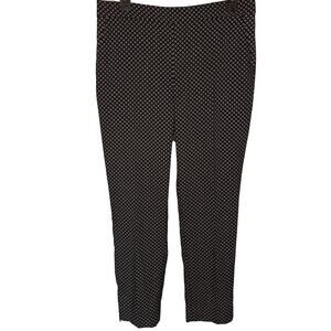 Banana Republic Black Geometric Print Hayden Dress Ankle Pant Size 8